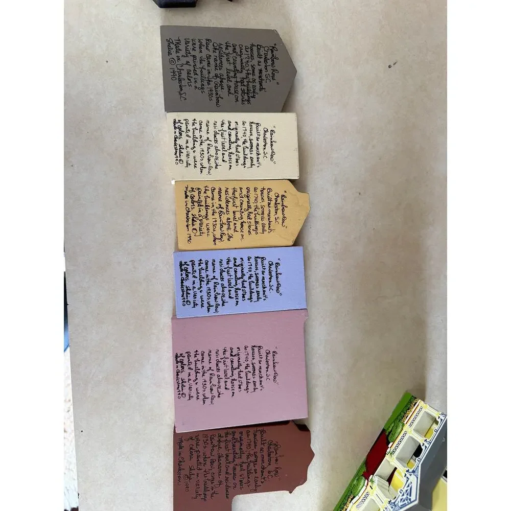 Vintage 90s Sheila's Collectibles Wooden Houses Signed Sheila Thompson Lot of 19